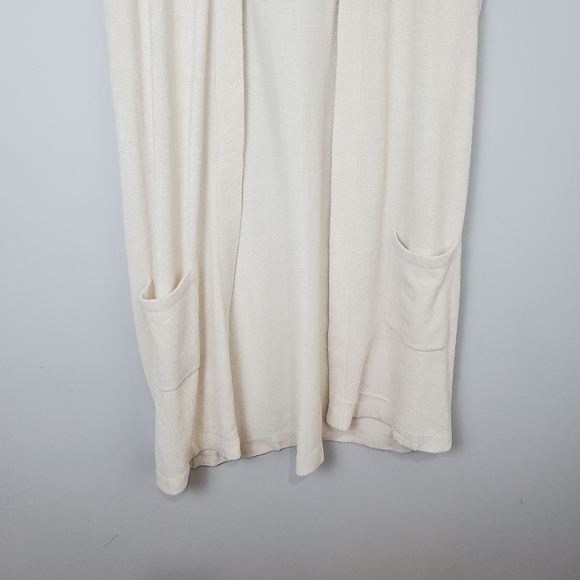 Barefoot Dreams Womens CozyChic Ultra Lite Sleeveless Long Cardigan Sz L NWT - Picture 4 of 16